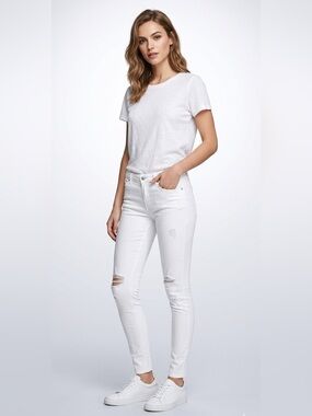 New Zara | Midrise Lightly Distressed Skinny Jean